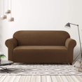 thumbnail image 2 of CHOK 2024 1-Piece Checks Stretch Sofa Cover Slipcover Couch Cover  Chair  Light Gray, 2 of 6