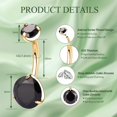 thumbnail image 2 of CabinCrafs 14G Belly Button Ring Titanium Belly Button Piercing Belly Ring Internally Threaded Navel Piercing Jewelry Gold-Black CZ, 2 of 5