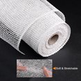 thumbnail image 3 of Unique Bargains PP Burlap Mesh 10' x 10 Yards Decorative Wrapping Ribbon, White 1 Roll, 3 of 5
