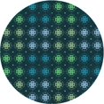 thumbnail image 1 of Ahgly Company Machine Washable Indoor Round Transitional Dark Cyan Green Area Rugs, 6' Round, 1 of 7