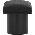thumbnail image 4 of Meridian Furniture Banc/tabouret en Tissu Bouclé Noir, 4 of 6