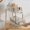 thumbnail image 4 of 2 Tier Sliding Shelves Storage Under Sink Organizer Bathroom Kitchen Organizers And Storage Pull Out Sink Cabinet Drawer Shelf Pantry Organizer And Storage, 4 of 6