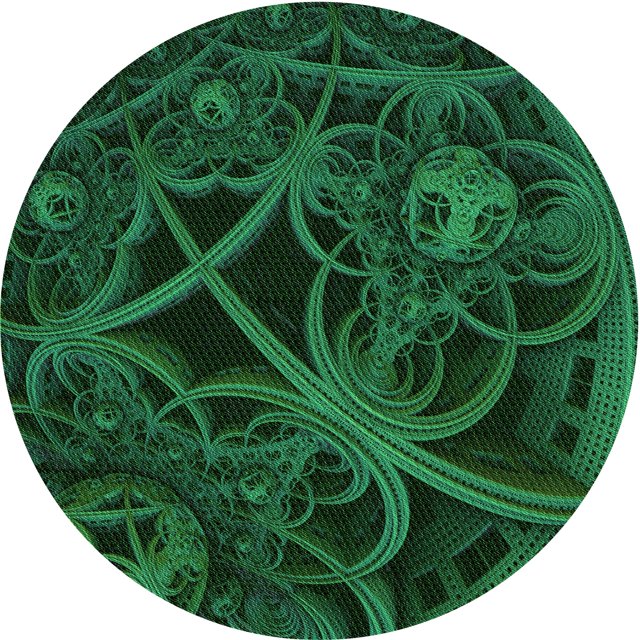 Ahgly Tapis Rond Lavable en Machine Intérieur Transitionnel Vert Forêt Foncé, 8 Pieds Rond