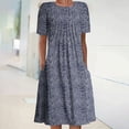 thumbnail image 2 of Pisexur Robe T-shirt Décontractée d'Été pour Femme, Col Rond, Manches Courtes, Style Bohème, Vacances, Fluide, Grande Taille, Robe Maxi, 2 of 5