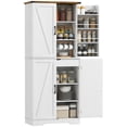 thumbnail image 1 of HOMCOM Armoire de Garde-Manger de Cuisine 72 Pouces, Armoire de Rangement de Cuisine Style Ferme, Blanc, 1 of 10