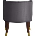thumbnail image 2 of Meridian Furniture Perry Collection Modern Velvet Upholstered Dining Chair, Grey (Set of 2), 2 of 2