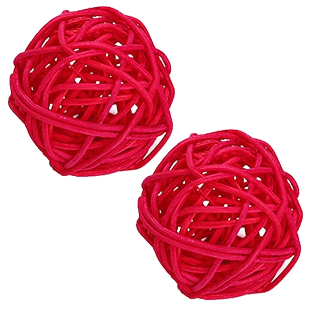 2PCS Christmas Cat Toy Rattan Creative Cat Ball Toy Cat Play Toy Kitten Toy