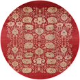 thumbnail image 1 of Ahgly Company Indoor Round Mid-Century Modern Red Oriental Area Rugs, 5' Round, 1 of 6