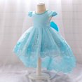 thumbnail image 1 of RXIRUCGD une Robe Mignonne à Manches Longues de Couleur Unie avec une Robe de Princesse et une Robe à Manches Longues à Col Rond Taille Mi-Haute pour une Jeune Fille, Bleu Ciel, Taille : 70, 1 of 9