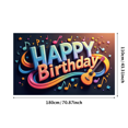 thumbnail image 3 of Musical Theme Happy Birthday Banner with Guitar and Notes Decorations Background Backdrop for Birthday Party Photography Props and Party Decor Supplies, 3 of 4