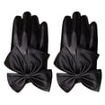 thumbnail image 1 of Gants en Similicuir pour Femmes de Moto à Rivets, Nœud, Couleur Unie, Mitaines à Doigts Complets, 1 of 11