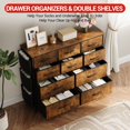 thumbnail image 2 of Ourlova Commode Moderne pour Chambre avec 10 Tiroirs Commode en Tissu Tiroir de Rangement avec Poches Latérales pour Chambre d'Enfant Garde-Robe Couloir Entrée Salon, 2 of 8