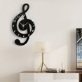 thumbnail image 1 of Nimomo Clock Wall - Innovative Musical Note Electronic Wall Clock Fashionable Silent Quartz Clock for Children Room Black, 1 of 7