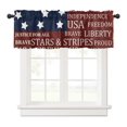 thumbnail image 1 of Window Valances Independence Day 1 Panel  54 x 18 Inch Window Treatment Decor Curtains Rod Pocket Valances for Kitchen/Living Room  July 4th Red White and Blue Star, 1 of 10