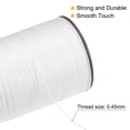 thumbnail image 4 of Unique Bargains Fil de Polyester Ciré Blanc Fin, Corde 0,45 mm de 175 Verges, 4 of 5