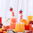 thumbnail image 4 of 24 Pailles en Plastique Réutilisables, Décorations de Fête Cocktail Luau de Plage Hawaïennes, 4 of 5