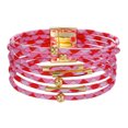 thumbnail image 3 of yingyy Bracelet Multi-layers Magnetic Buckle Leather Multi-colored Leopard Print Bangle Party Decoration Wristband Jewelry Pink 1Set, 3 of 6