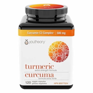 Youtheory Turmeric Force supplémentaire 500 mg - 120 Gélules