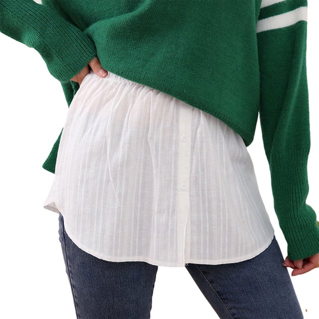 Unisex Adjustable Layering Fake Lower Sweep Set Skirt Half-Length Splitting A Version Hem Skirt Undershirt