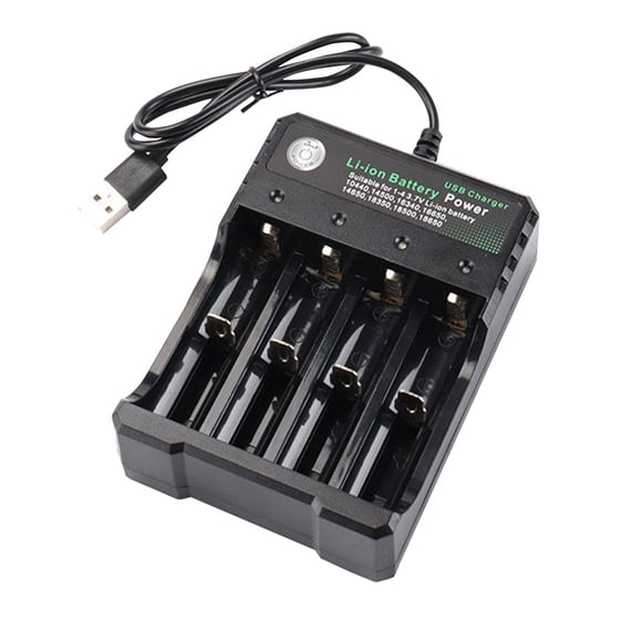 18650 Rechargeable Battery Smart Battery Charger 4 for Rechargeable Batteries 10440 18350 18650 16340 18650 Battery and Charger