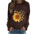 thumbnail image 1 of Rbaofujie Couples Chandails à Capuchon Femmes Mode Décontractée Imprimé Col Rond Ample Manches Longues T-shirt Hauts Blouse Brun Chandails pour Dames, 1 of 4