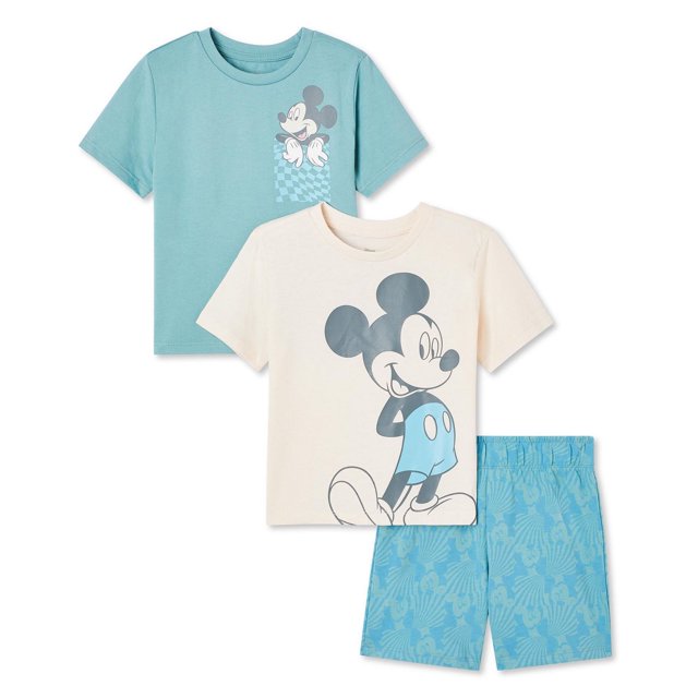 Ensemble 3 pièces avec short Mickey Mouse Disney pour petits garçons