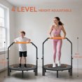 thumbnail image 4 of Soozier 40" Rebounder Trampoline for Adult with Adjustable Handle, Orange, 4 of 10