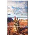 thumbnail image 2 of Large Cactus under Cloudy Sky - Floral Canvas Art Print, 2 of 3