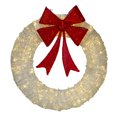 thumbnail image 1 of Northlight Pre-Lit Red Bow Artificial Christmas Wreath - 36-Inch, Warm White Lights, 1 of 3
