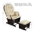 thumbnail image 2 of Gymax Wood Glider & Ottoman Cushion Set Baby Nursery Rocking Chair Beige, 2 of 10