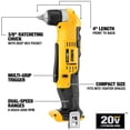 thumbnail image 2 of DEWALT DCD740B 20-volt Max Li-Ion Right Angle Drill, 2 of 6