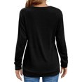 thumbnail image 4 of FAIWAD Tuniques de Printemps pour Femmes Manches Longues Col Rond Ample Décontracté Chandail Basique Couleur Unie, 4 of 6