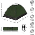 thumbnail image 2 of Water Resistant, Removable Rain Fly & Carry Bag- Easy Set Up-Great for Camping, Hiking & Backpacking, Green, 2 of 9