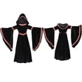 thumbnail image 1 of LUOGENLI Robe Tout-Petits Enfants Filles Style The Ancients Costume Robe de Fête Ensemble Tenue Jupe Maxi Ensemble Vacances Noir 6-8 Ans, 1 of 7