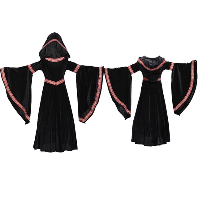LUOGENLI Robe Tout-Petits Enfants Filles Style The Ancients Costume Robe de Fête Ensemble Tenue Jupe Maxi Ensemble Vacances Noir 6-8 Ans