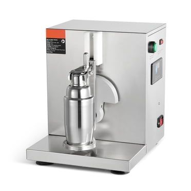 KFFKFF Mélangeur de Thé au Lait, Machine à Shakes Professionnelle 120 W, Mélangeur de Boissons à une Tête, Minuterie 0-180 s, Comprend une Tasse en Métal de 750 ml, Idéal pour les Salons de Thé au Lait