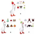thumbnail image 4 of ZheElen 6Pcs Bright Mini Knit Cap Hat Set Hand Porchgo Adjustable Hats Geese Outfits Ideal for Desktop Geese(Excluding Set 1, 4 of 6