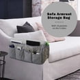 thumbnail image 4 of Generic Multi-Pocket Sofa Arm Organizer in Coffee - Durable Polyester Storage Bag for Home, Office & Travel, Fits Most Chairs & Recliners, 4 of 7