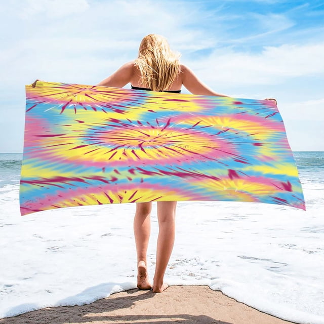 Microfiber Beach Towel 30x60 Inch Sandproof Quick Dry Lightweight Travel Towel for Swimming Pool Camping Yoga Picnic Absorbent Compact Multipurpose Bath Blanket for Beach,Pool,Gym,Spa,Outdoor