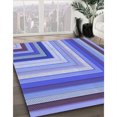 thumbnail image 3 of Ahgly Tapis Rectangulaire Lavable en Machine Intérieur Transitionnel Bleu Ciel, 6 Pieds x 9 Pieds, 3 of 7