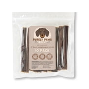 Purely Paws All-Natural Beef Esophagus Sticks - Safe, High-Reward Dog Chew Sticks- Rawhide Free - (6 Inch, 10 Count)