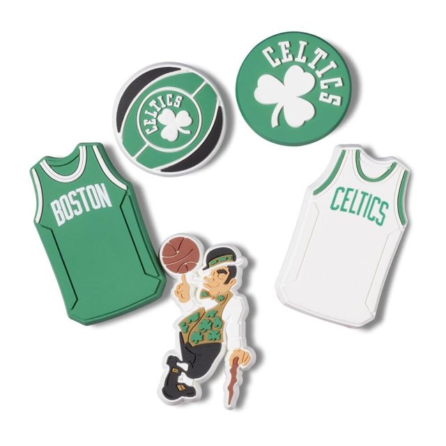 Crocs Jibbitz NBA Celtics de Boston Lot de 5 Breloques pour Chaussures / Jibbitz pour Crocs