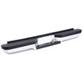 thumbnail image 1 of Westin Automotive 31000 Bumper Perfect Match One Piece Design; Direct Fit; Mounting Hardware Included; Chrome Plated Steel; With License Plate Mount/ Black Step Pad, 1 of 3