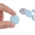 thumbnail image 4 of Unique Bargains 10pcs 36L Fabric Cloth Covered Button 23mm Round Metal Shank Sewing Buttons for Suits Dress Blouses, Blue, 4 of 5
