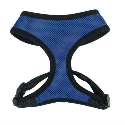 Anti Pull Breathable Mesh NO CHOKE Dog Harness Selections - 10 Colors & 5 Sizes(Small Blue Harness)