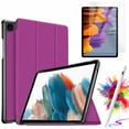 thumbnail image 1 of Folio Case With Screen protector & Stylus Pen for Samsung Galaxy Tab S10 Lite/ S10 FE/ S9 FE 5G 10.9 Inch/Tab S9 11 Inch Case Tempered Glass Multi-Angle Protective Cover - Purple1, 1 of 5