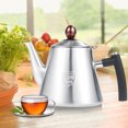 thumbnail image 1 of Casserole de Cuisinière, 1,2l en Acier Inoxydable Théière Cafetière Bouilloire Poignée Résistante à la Chaleur (Mat), 1 of 7