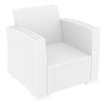thumbnail image 3 of Siesta ISP831-WH Monaco Chaise Club de Patio en Résine Blanche avec Coussin, 3 of 11