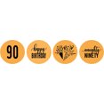 thumbnail image 1 of Darling Souvenir 190 Pcs Naughty Ninety Birthday Theme Stickers chocolate Labels-Orange, 1 of 1
