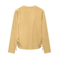 thumbnail image 4 of Curenmufel T-Shirts à Manches Longues pour Adolescentes Filles Manches Raglan T-Shirts Mode Automne Col Rond Hauts Mignons à Blocs de Couleur Manches Longues Taille 3T 4T (Kaki, 3-4 Ans), 4 of 5